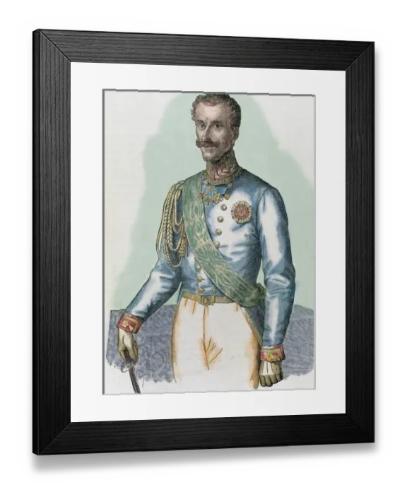 Framed Print : Charles Albert (Turin 1798-Porto, Portugal, 1849) Framed Print : Charles Albert (Turin 1798-Porto, Portugal, 1849)