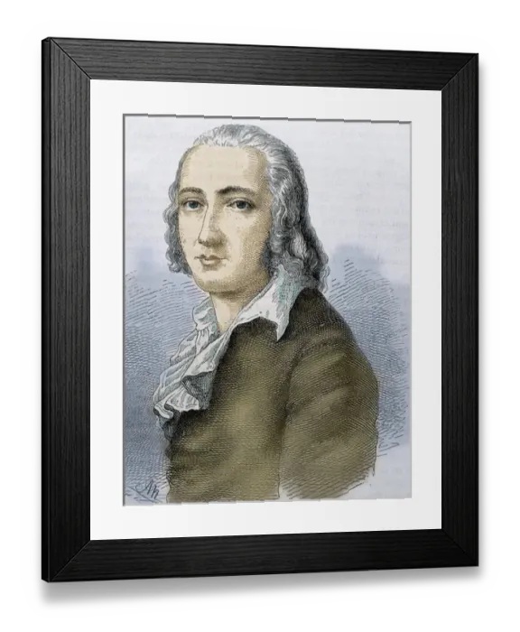 Framed Print : Holderlin, Friedrich (Lauffen-am-Neckar, 1770, Tbingen, 1843). German lyric poet