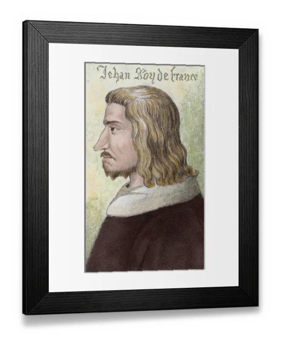 Framed Print : John II the Good (Gue of Maulny Castle, 1319-London, 1364). King of France (1350-1364)