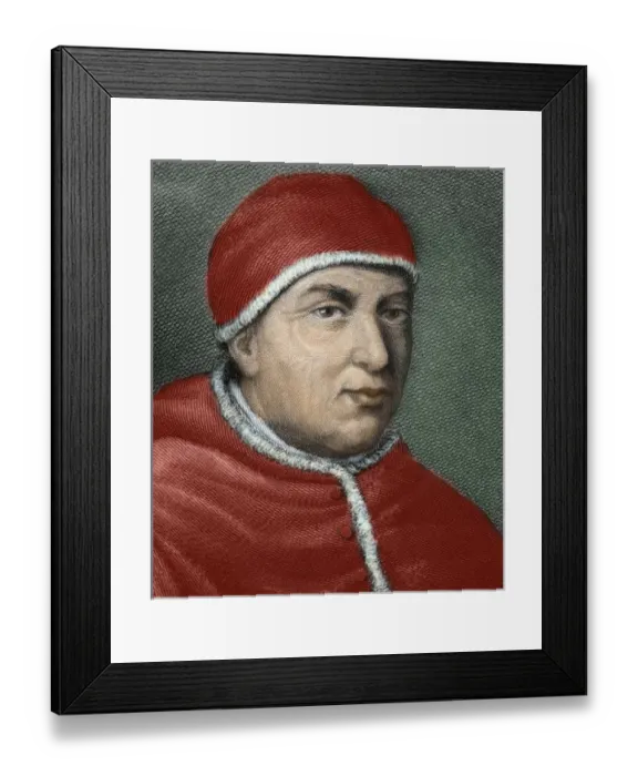 Framed Print : Leo X (1475-1521). Florentine Pope (1513-21), named Giovanni de Medici Framed Print : Leo X (1475-1521). Florentine Pope (1513-21), named Giovanni de Medici