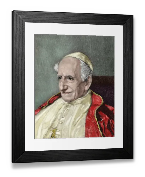 Framed Print : Leo XIII (1810-1903). Italian Pope (1878-1903), named Vincenzo Gioacchino Pecci. Engraving Framed Print : Leo XIII (1810-1903). Italian Pope (1878-1903), named Vincenzo Gioacchino Pecci. Engraving