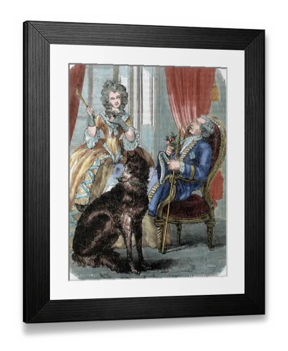 Framed Print : Louis XV (1710-1774). King of France (1715-1774) and Marie Jeanne Becu, Comtesse du Barry