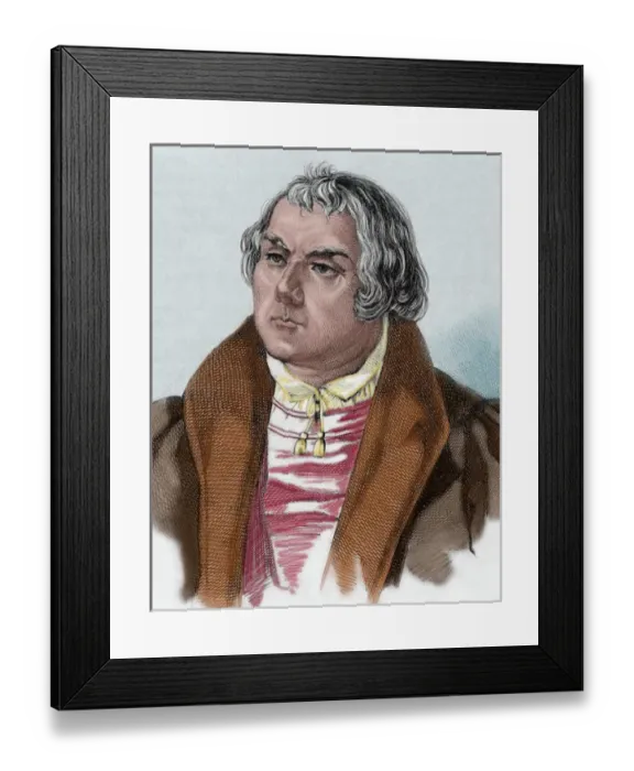 Framed Print : Martin Luther, (Eisleben, 1483, Eisleben, 1546). German reformer. Doctor of Theology
