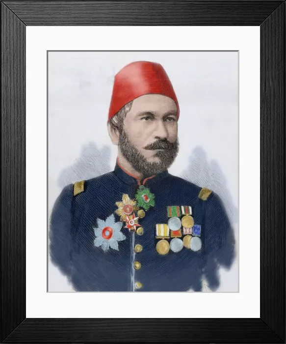 Framed Print : Muhammad Ali Pasha (b. 1829). General in chief of the Turkish army in Bulgaria Framed Print : Muhammad Ali Pasha (b. 1829). General in chief of the Turkish army in Bulgaria