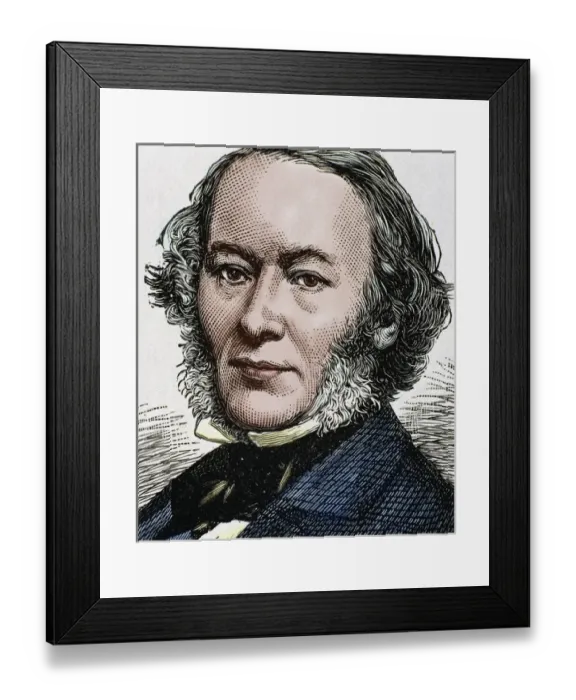 Framed Print : Cobden, Richard (Dunford Farm, Sussex, 1804-London, 1865). English industrial, economist