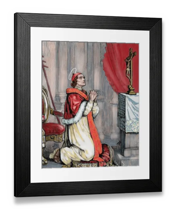 Framed Print : Pius V, Saint (1504-1572). Italian pope, named Antonio Ghislieri. Elected in 1566