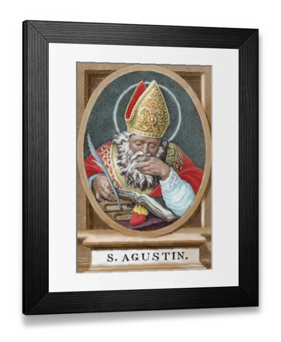 Framed Print : St. Augustine (354-430). African bishop, doctor and father of the church Framed Print : St. Augustine (354-430). African bishop, doctor and father of the church