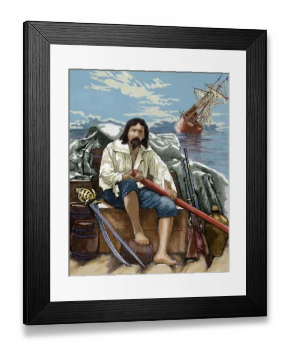 Framed Print : English literature. 17th century. Defoe, Daniel (1660-1731)
