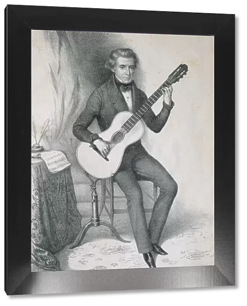 Garcia Aguado, Dionisio (1784-1849). Spanish guitarist and composer. Engraving
