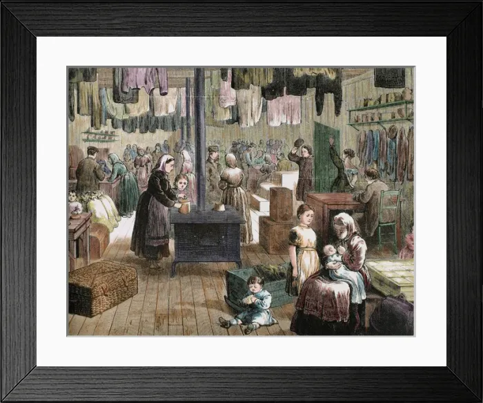 Framed Print : Inside view of a hut built by the mennonist settlers in Kansas Framed Print : Inside view of a hut built by the mennonist settlers in Kansas