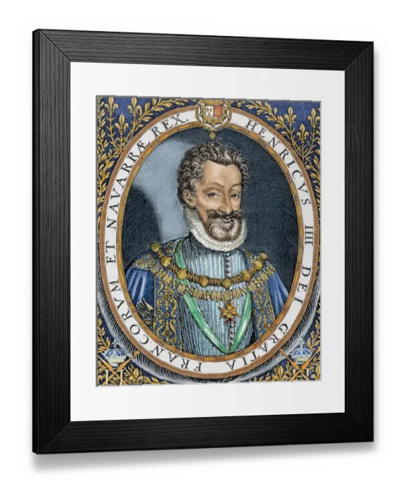Framed Print : Henry IV of France The Great (1553-1610). King of Navarre in 1562 (Henry III) Framed Print : Henry IV of France The Great (1553-1610). King of Navarre in 1562 (Henry III)