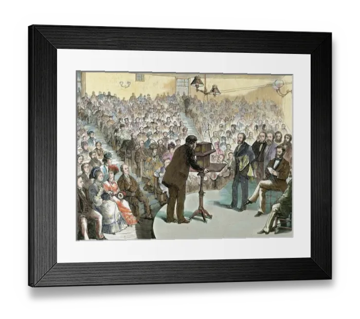 Framed Print : Experiments on the phone from Dr. Alexander Graham Bell (1847-1922), to transmit Framed Print : Experiments on the phone from Dr. Alexander Graham Bell (1847-1922), to transmit