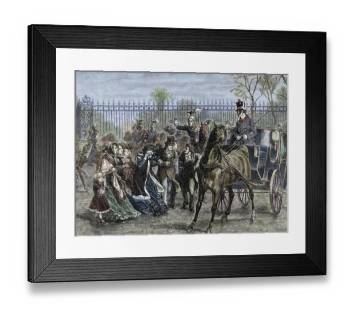 Framed Print : French Liberal Revolution (February 1848). The mob assaulted on the Tuileries on February 24