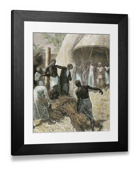 Framed Print : Expedition of Sir Henry Morton Stanley (1841-1904). Welsh journalist and explorer