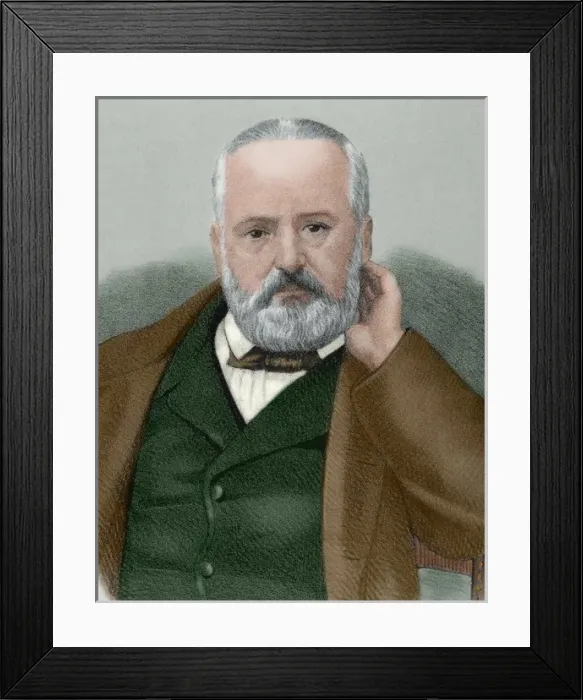Framed Print : Vctor Hugo (1802-1885). French writer, exponent of the Romantic movement in France Framed Print : Vctor Hugo (1802-1885). French writer, exponent of the Romantic movement in France