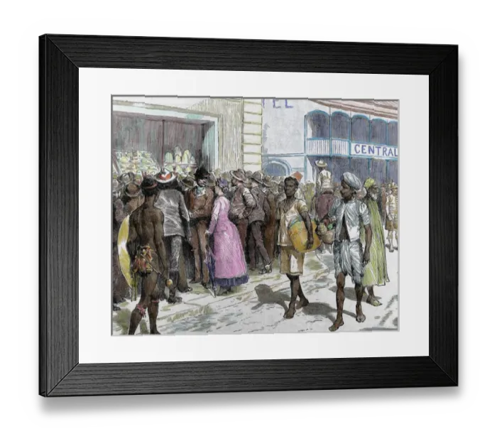 Framed Print : Exhibition of native gold nuggets, proceeding from the mines discovered on the banks