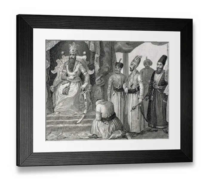 Framed Print : OTTOMAN EMPIRE. TURKEY. SULTAN receiving some members of the Council in the Topkapi