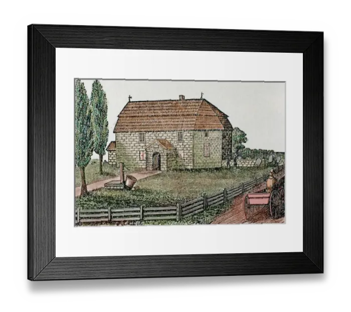 Framed Print : Lutheran Church. Built in 1743. Trappe. United States