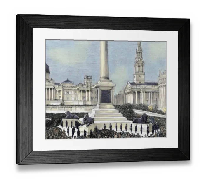 Framed Print : Meeting of workers unemployed in Trafalgar Square Framed Print : Meeting of workers unemployed in Trafalgar Square