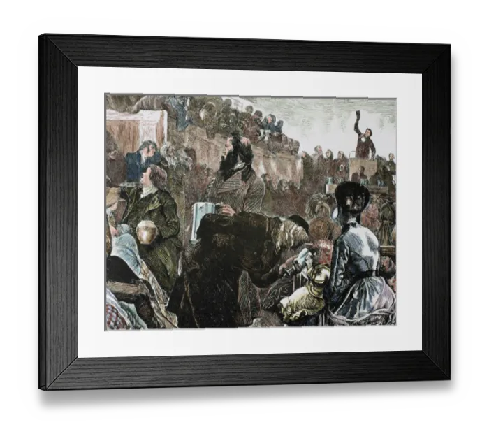 Framed Print : Mormon church service in the Tabernacle. Engraving from Harpers Weekly (1871) Framed Print : Mormon church service in the Tabernacle. Engraving from Harpers Weekly (1871)