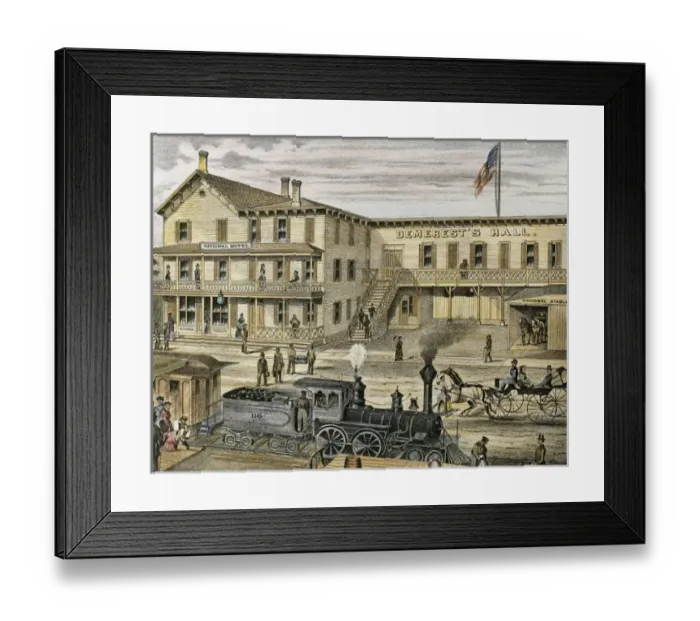 Framed Print : National Hotel. Warwick, 1875. New York. Estados Unidos Framed Print : National Hotel. Warwick, 1875. New York. Estados Unidos