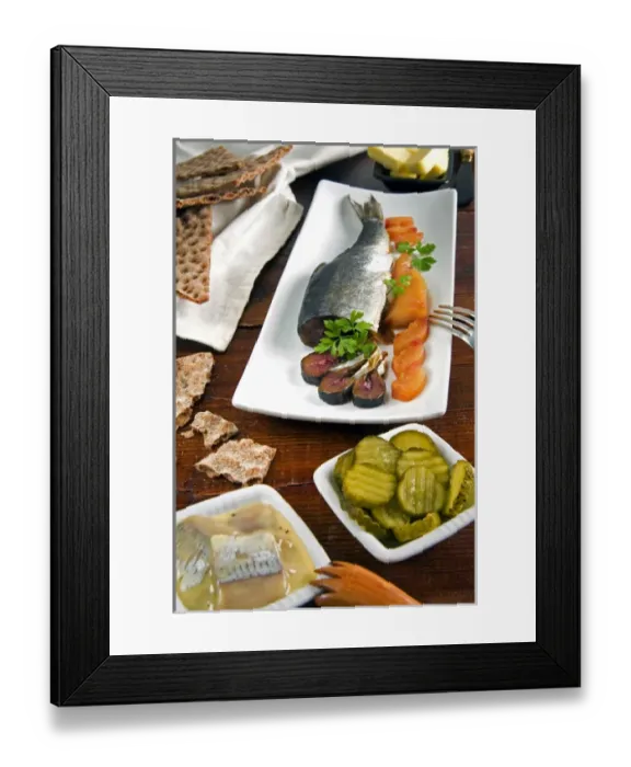 Framed Print : Scandinavian breakfast, Scandinavia, Scandinavian cooking Framed Print : Scandinavian breakfast, Scandinavia, Scandinavian cooking