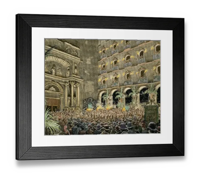 Framed Print : Serenade by Choral Societies given the night of 28 May due to the visit of the Queen
