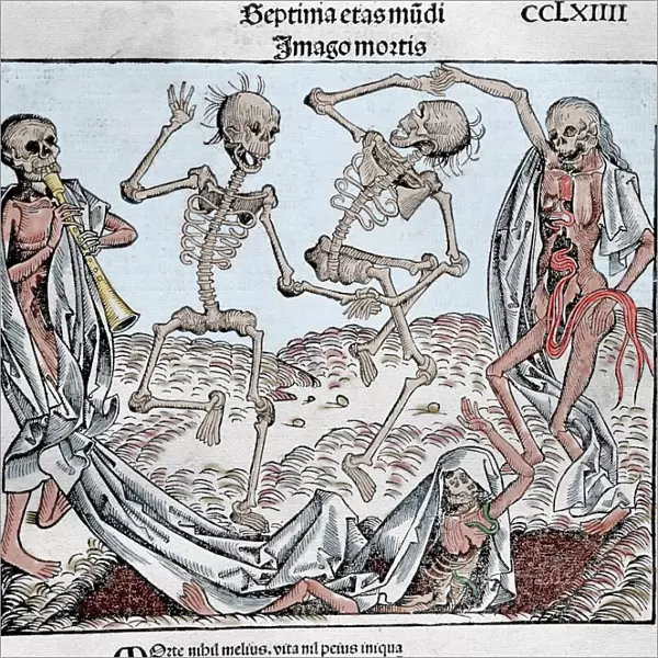 The Dance of Death (1493) by Michael Wolgemut, from the Liber chronicarum by Hartmann Schedel