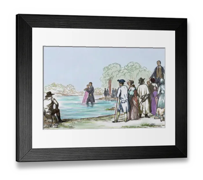 Framed Print : United States. Virginia. Anabaptist Baptism Framed Print : United States. Virginia. Anabaptist Baptism