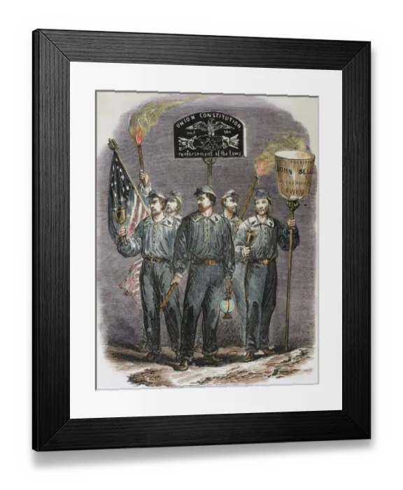 Framed Print : United States. Party supporters of John Bell, candidate of the Constitutional Union Party Framed Print : United States. Party supporters of John Bell, candidate of the Constitutional Union Party