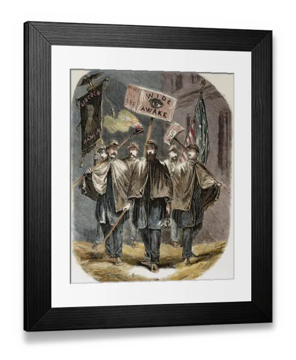 Framed Print : United States. Supporters of Abraham Lincoln, candidate of the Republican Party