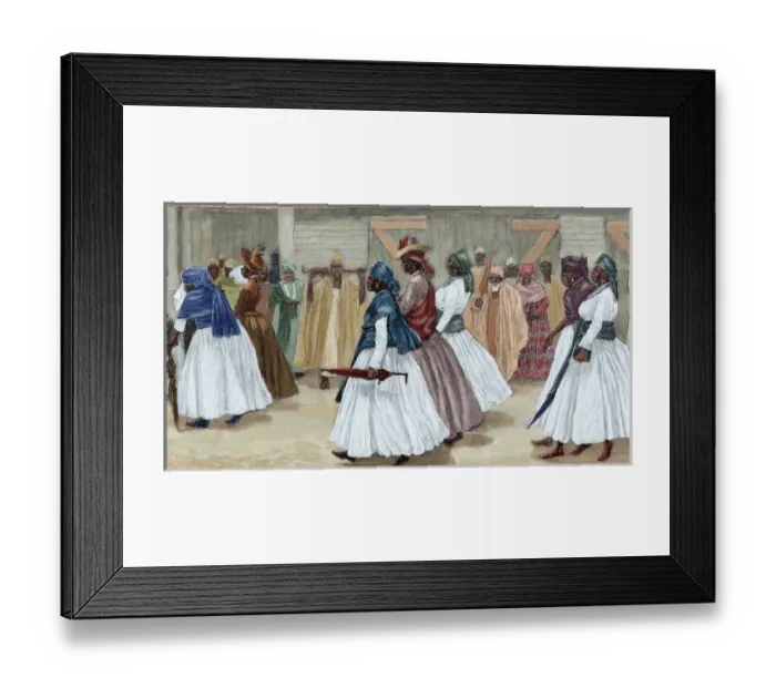 Framed Print : Africa. Sierra Leone. Funeral procession. Colored engraving 1880 Framed Print : Africa. Sierra Leone. Funeral procession. Colored engraving 1880