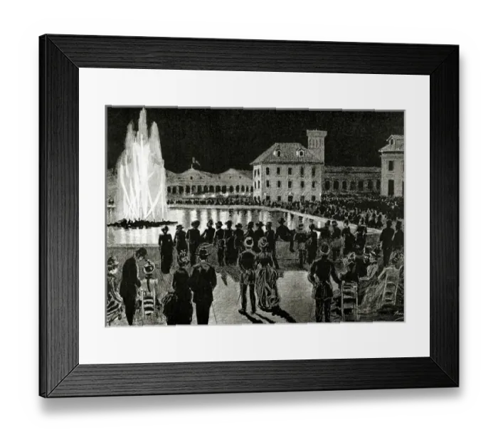 Framed Print : BARCELONA. 1888 Worlds Fair. Magic Fountain