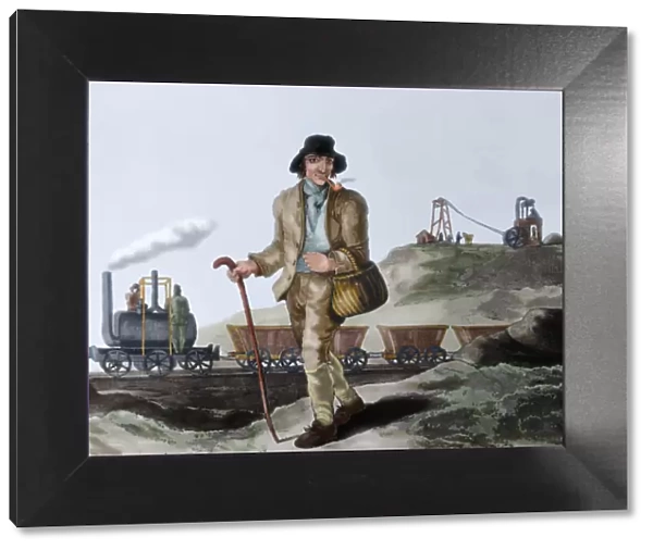 Industrial Revolution. Nineteenth century. English miner and transport of coal mined