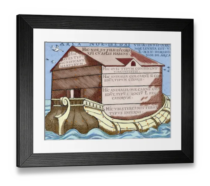 Framed Print : Noahs Ark, from the book De Linguis gentium, libellum, published in Basel, 1563 Framed Print : Noahs Ark, from the book De Linguis gentium, libellum, published in Basel, 1563