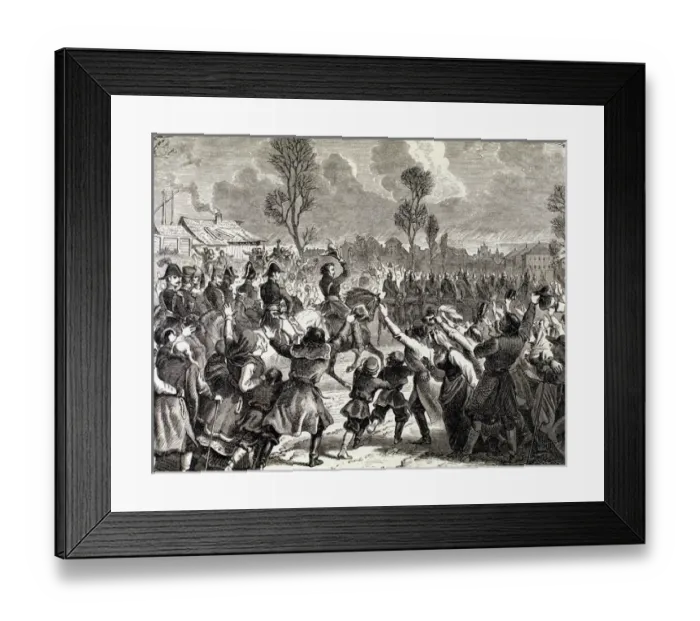Framed Print : Napoleonic Wars. Enthusiasm of the polish after the arrival of french troops to Warsaw