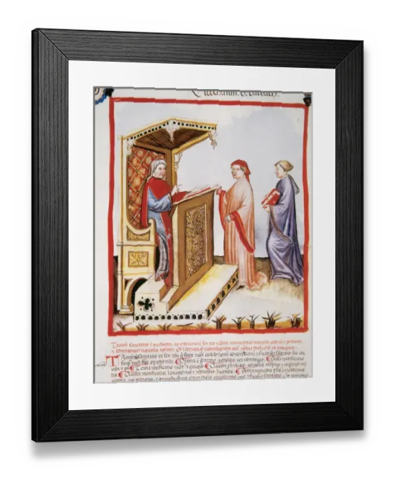 Framed Print : Tacuinum Sanitatis. Medieval Health Handbook, dated before 1400, based on observations Framed Print : Tacuinum Sanitatis. Medieval Health Handbook, dated before 1400, based on observations