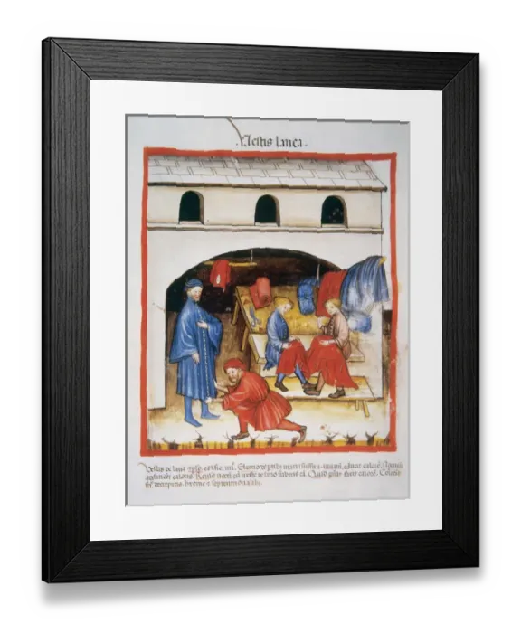 Framed Print : Tacuinum Sanitatis. Medieval Health Handbook, dated before 1400, based on observations Framed Print : Tacuinum Sanitatis. Medieval Health Handbook, dated before 1400, based on observations