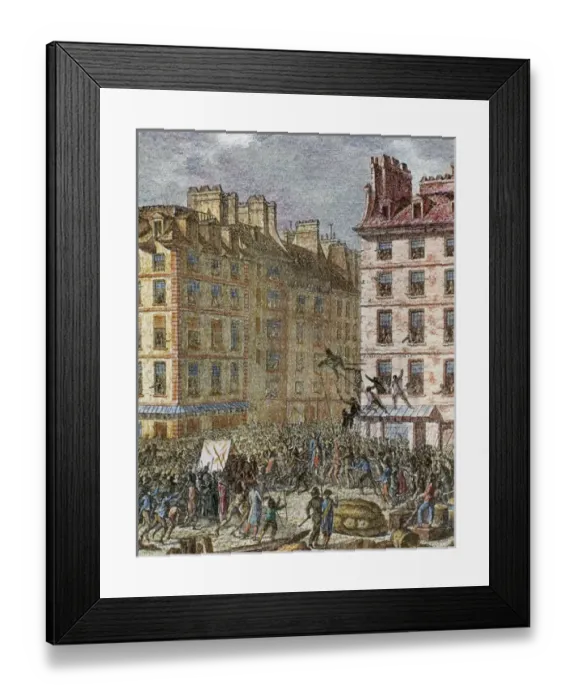 Framed Print : French Revolution (1789-1799). Foulon execution on 22 july 1789 Framed Print : French Revolution (1789-1799). Foulon execution on 22 july 1789