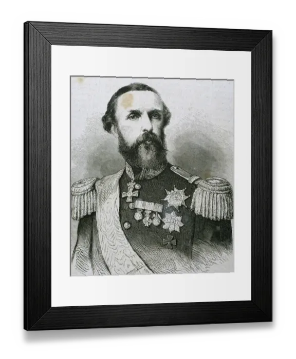 Framed Print : Oscar II (Stockholm 1829-Stockholm, 1907). King of Sweden (1872-1907) and Norway