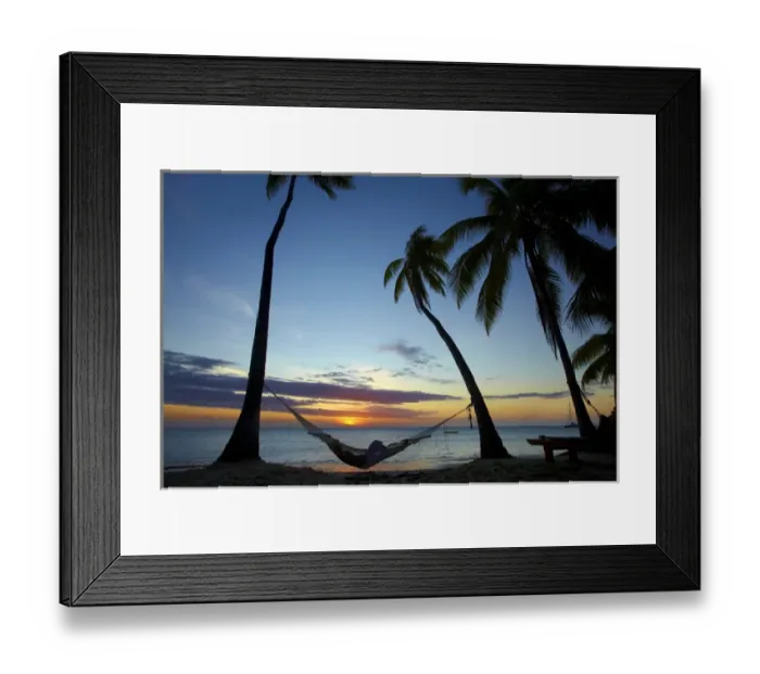 Framed Print : Hammock and sunset, Plantation Island Resort, Malolo Lailai Island, Mamanuca Islands Framed Print : Hammock and sunset, Plantation Island Resort, Malolo Lailai Island, Mamanuca Islands