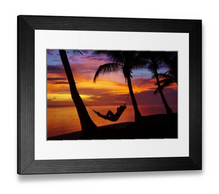 Framed Print : Woman in hammock, and palm trees at sunset, Coral Coast, Viti Levu, Fiji, South Pacific Framed Print : Woman in hammock, and palm trees at sunset, Coral Coast, Viti Levu, Fiji, South Pacific