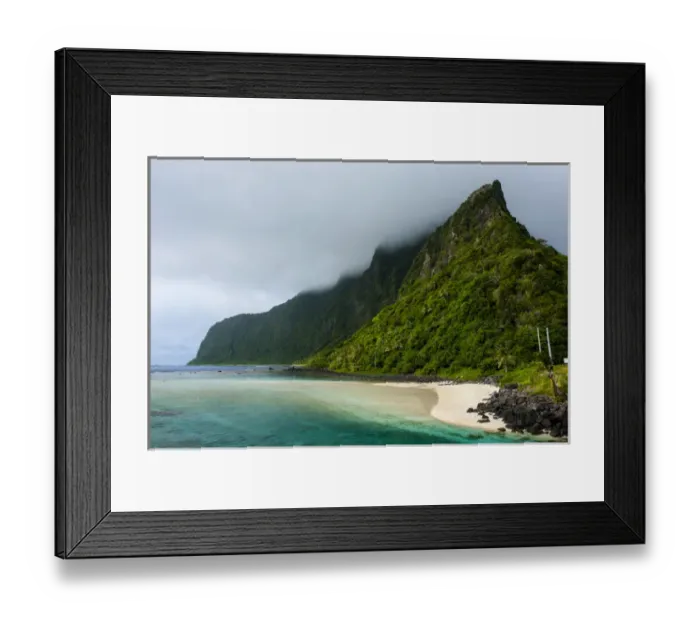 Framed Print : Turqoise water and white sand beach at Ofu Island, ManuA'a island group, American Samoa Framed Print : Turqoise water and white sand beach at Ofu Island, ManuA'a island group, American Samoa
