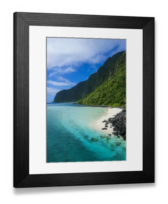 Framed Print : Turqoise water and white sand beach at Ofu Island, ManuA'a island group, American Samoa Framed Print : Turqoise water and white sand beach at Ofu Island, ManuA'a island group, American Samoa