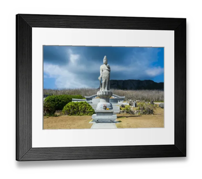 Framed Print : Worldwar II memorial at the Banzai Cliffs in Saipan, Northern Marianas, Central Pacific