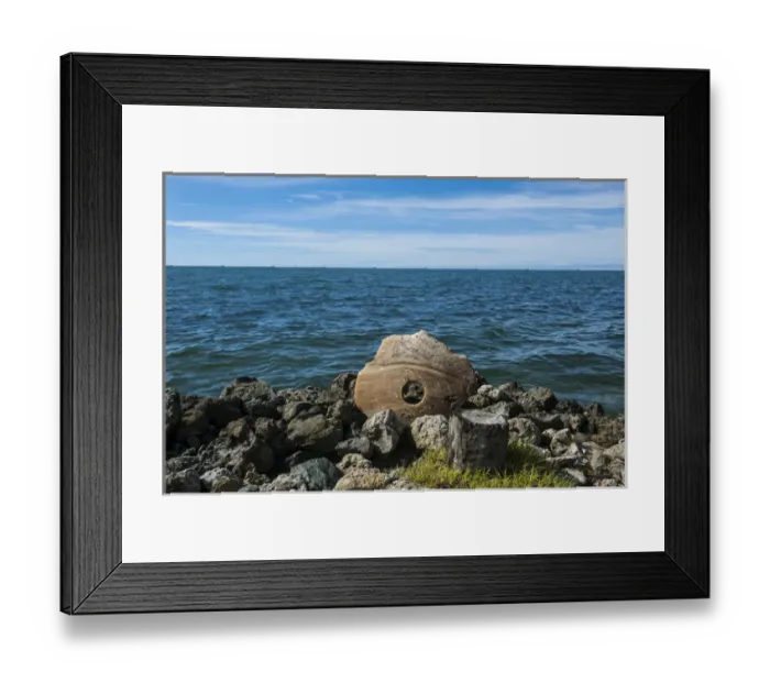 Framed Print : Stone money on the island of Yap, Micronesia