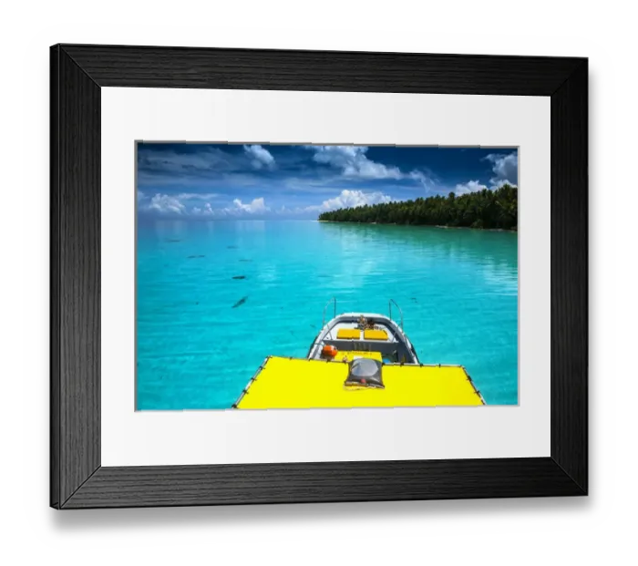 Framed Print : Yellow sundeck of a boat in the Ant Atoll, Pohnpei, Micronesia Framed Print : Yellow sundeck of a boat in the Ant Atoll, Pohnpei, Micronesia