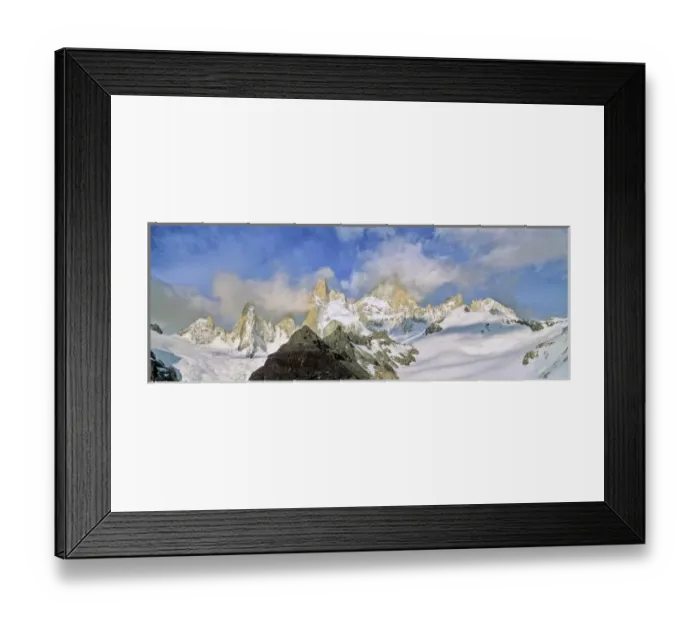 Framed Print : Mount Fitz Roy seen from Laguna de Los Tres during sunrise, Argentina, Los Glaciares NP