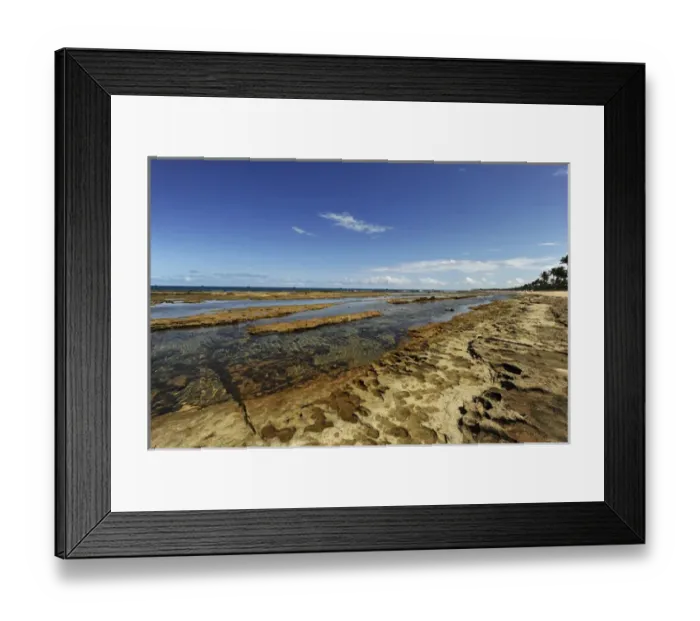 Framed Print : Brazil, Pernambuco, Porto de Galinhas, Muro Alto, view at low tide Framed Print : Brazil, Pernambuco, Porto de Galinhas, Muro Alto, view at low tide