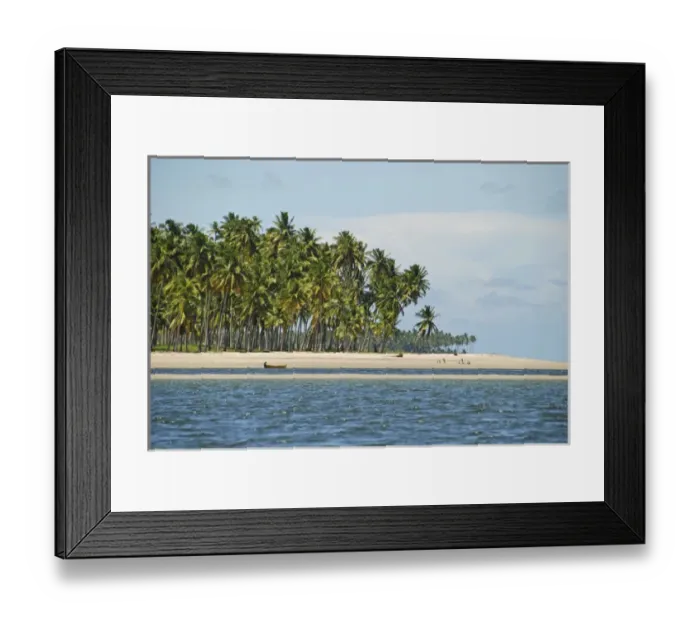 Framed Print : Brazil, Pernambuco, Praia dos Carneiros, white sand beach with palm trees Framed Print : Brazil, Pernambuco, Praia dos Carneiros, white sand beach with palm trees